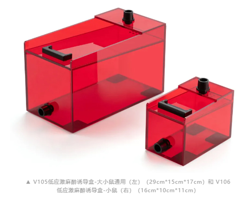 V106红色低应激麻醉诱导盒，开启动物福利新篇章